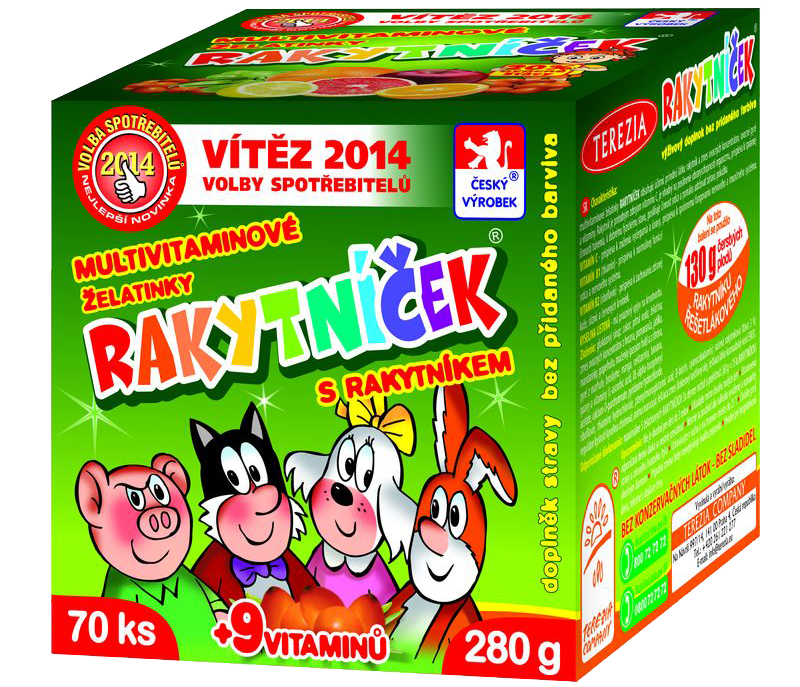 Multivitaminové želatinky RAKYTNÍČEK s rakytníkem